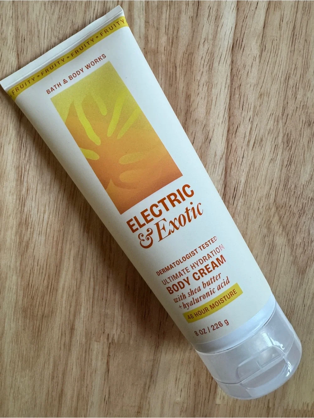 Bath & Body Works Electric & Exotic Body Cream - Yellow, Orange